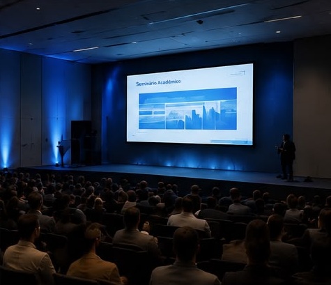 Painel de LED para reuniões empresariais